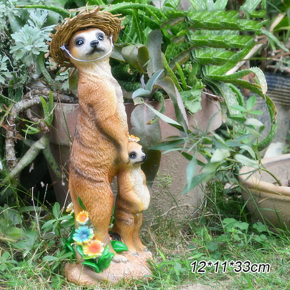 Meerkats Family Figurine Garden Figurine 38 cm Decorative Garden Top ° 45240